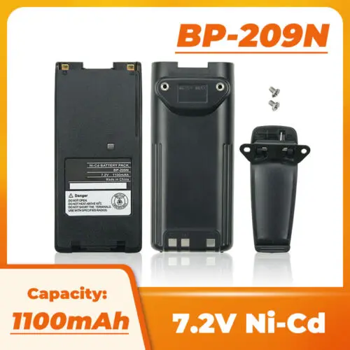 10pcs NEW 7.2v 1100mAh Ni-CD Battery Pack BP-209N for ICOM IC-A6 IC-A24 IC-F3GT IC-F21