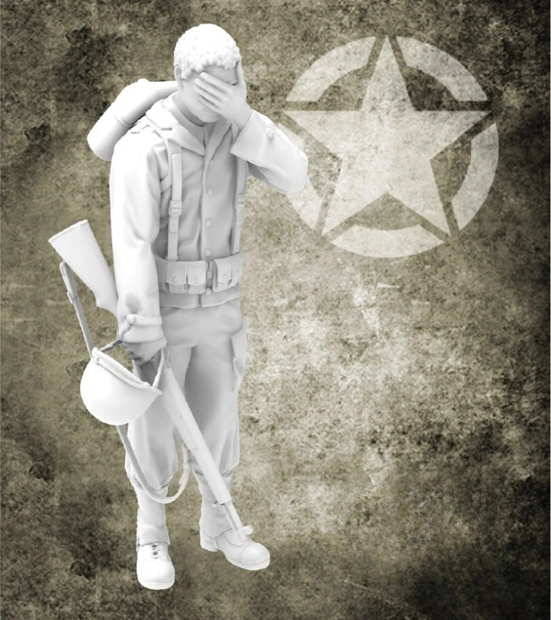 

Масштаб 1/35, литая под давлением фигурка из смолы, комплект модели солдата США времен Второй мировой войны, траурная, в разобранном виде и неокрашенная