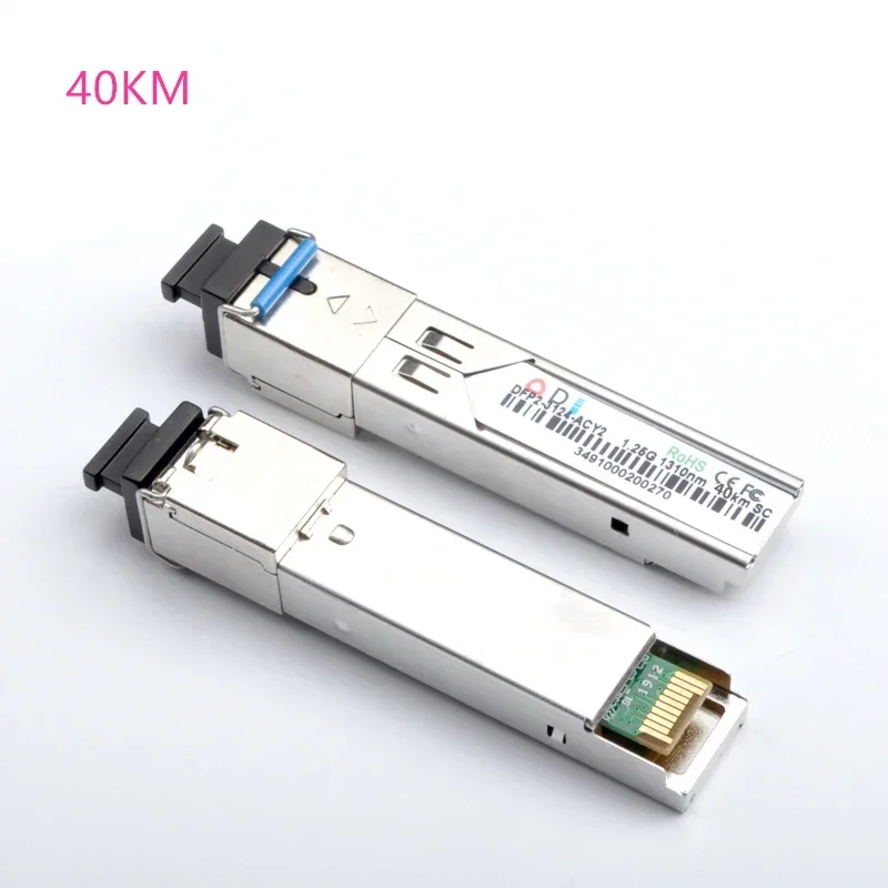 SC SFP Fiber optic module 1.25G SC 20/40/60/80/100KM 1310/1490/1550nm Single Fiber SFP Optical Module Compatible code  ONU OLT