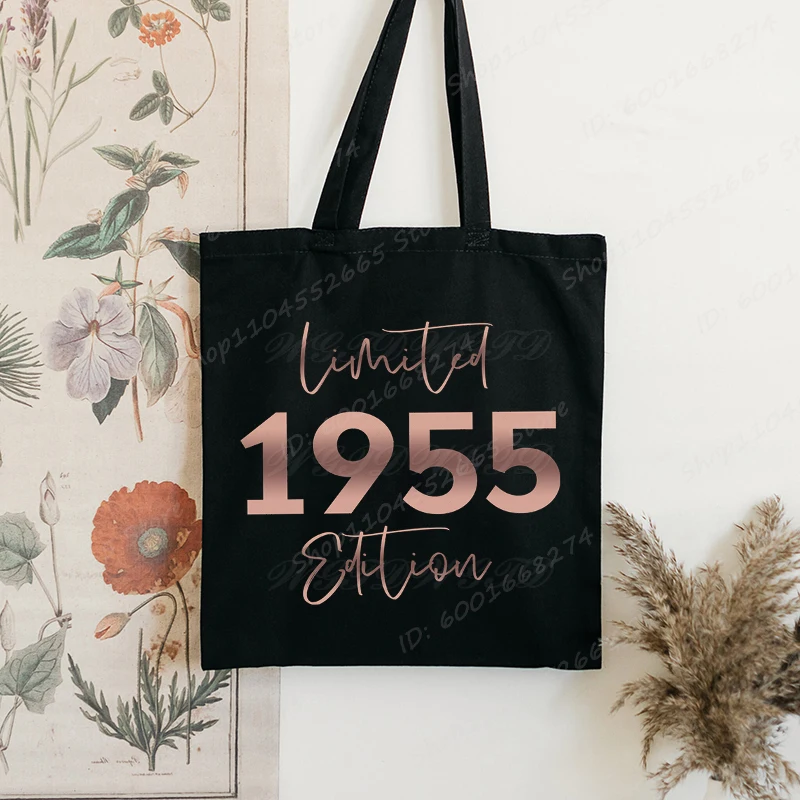 Fashion Limited 1949-1959 Edition Print Tote Bags Women Harajuku Shopper Handbag Shoulder Shopping Bag Retro 50's Canvas Bag