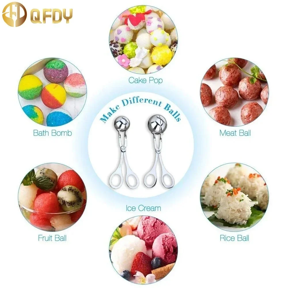 Stainless Steel Meatball Clips Non Stick Stuffed Meat Balls Fish Ball Rice Ball Making Mold Meatballs Maker Tool Kitchen Gadgets