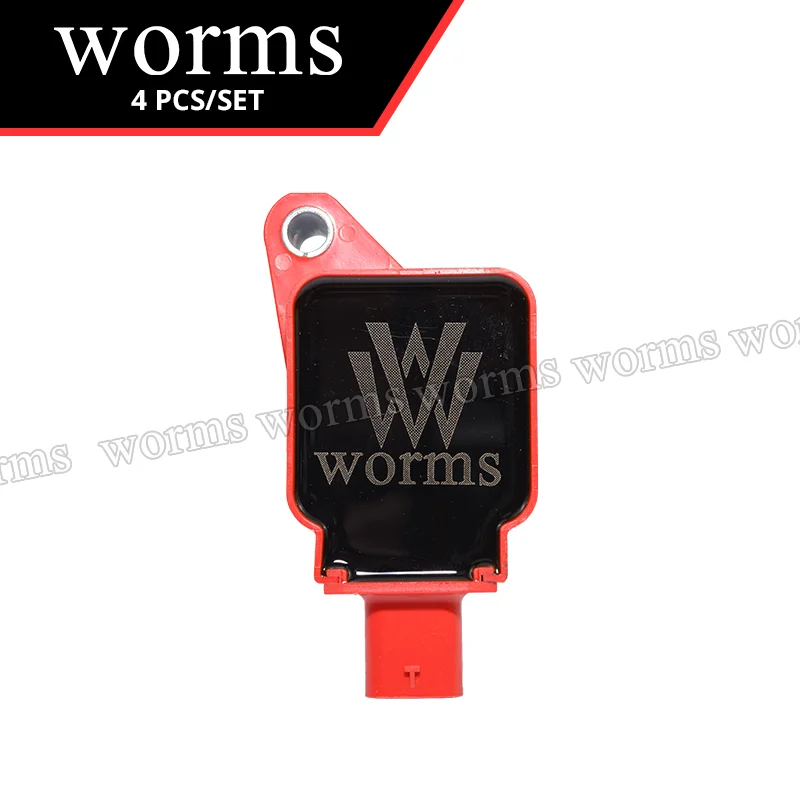 Worms-bobina de encendido de alto rendimiento, Juego de 4 piezas para Ford Edge Escape Focus Fusion Taurus UF670