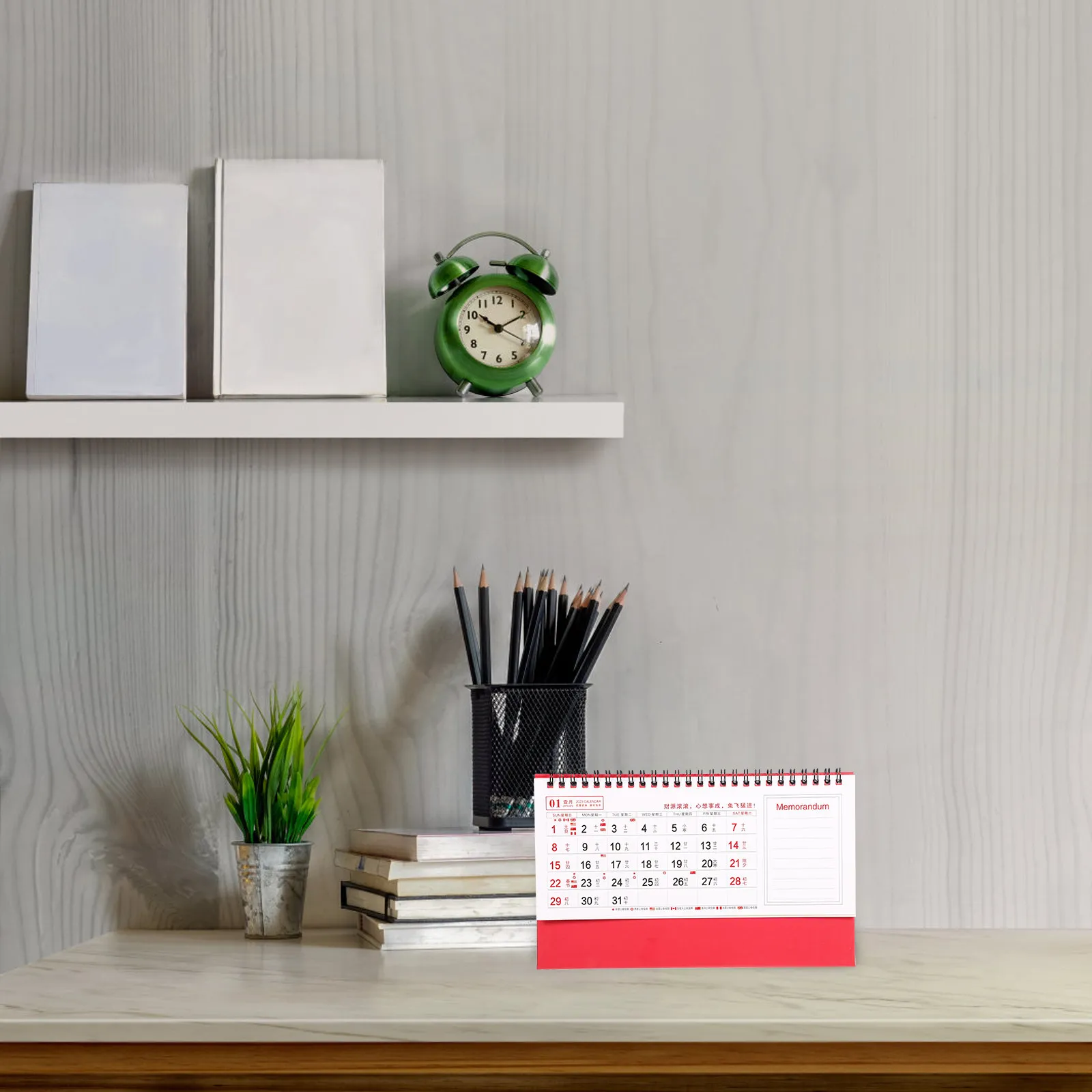 

Desktop Calendar 2023 Year of The Rabbit Elegant Simple Design with Month Week Date Info Foldable Tabletop Calendar for Home