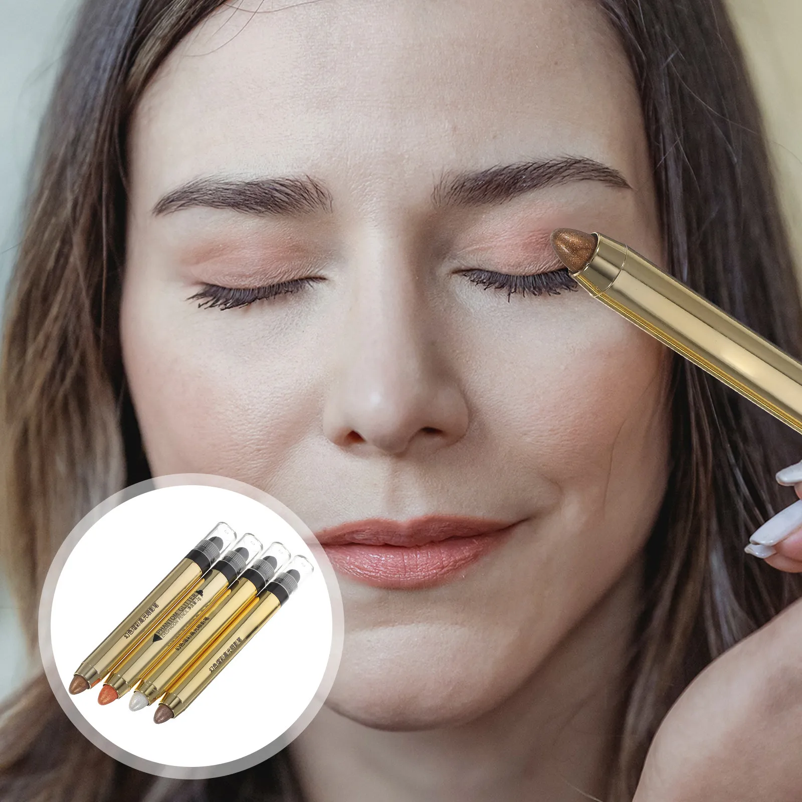 4Pcs Eyeshadow Crayon Set Versatile Shades Buildable Coverage Eye Makeup Tools for Looks Eye Shadow Cosmetics