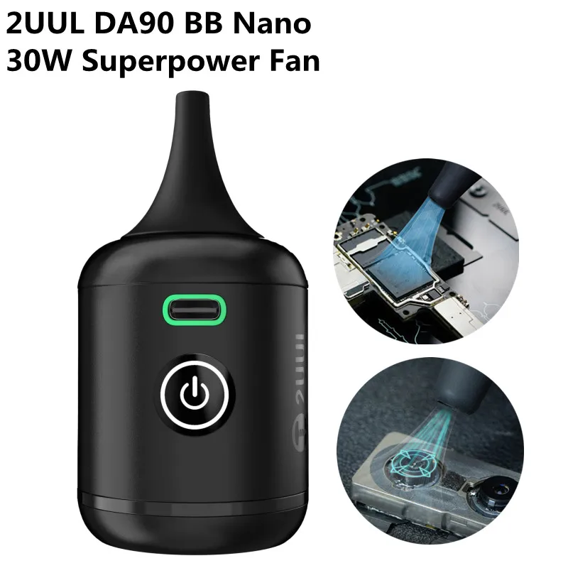 2UUL DA90 Portable Dust Removal Rapid Cooling Fan for Mobile Phone Repair Motherboard Welding Cooling Cleaning Tools