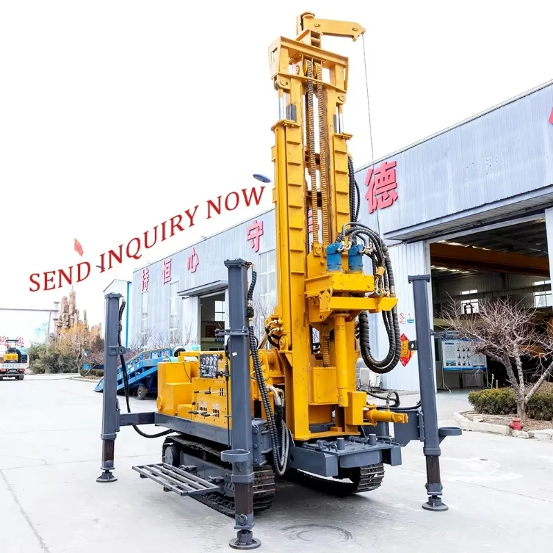 Professional Crawler Pneumatic Water Well Drilling Rig 300m Multi Function Air Rotary Drill For Mining And Farm Watering