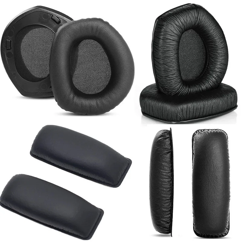 

Replacement 1 Pair Protein Leather Wrinkled Leather Ear Pads or Headband For Sennheiser HDR RS165 RS175 RS185 RS195 Headphones