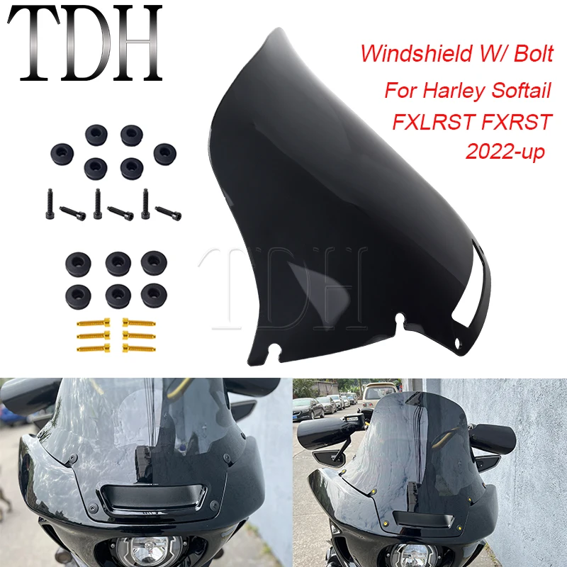 Motorcycle Windshield Windscreen For Harley Low Rider ST FXLRST FXRST 117 2022-2024 14