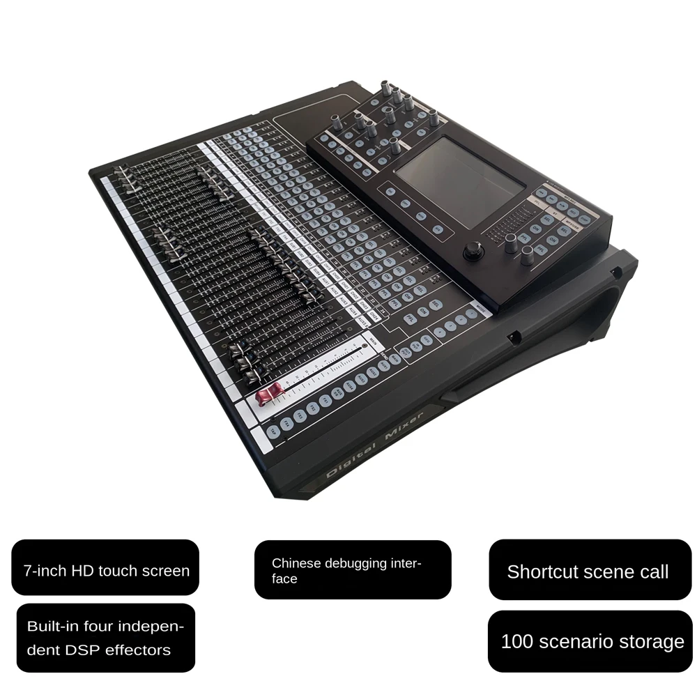 T24 Channel Professioanal Digital Mixer Dj Controller Mixer Audio Sound Mixing Table Card Professional PC Digital Console