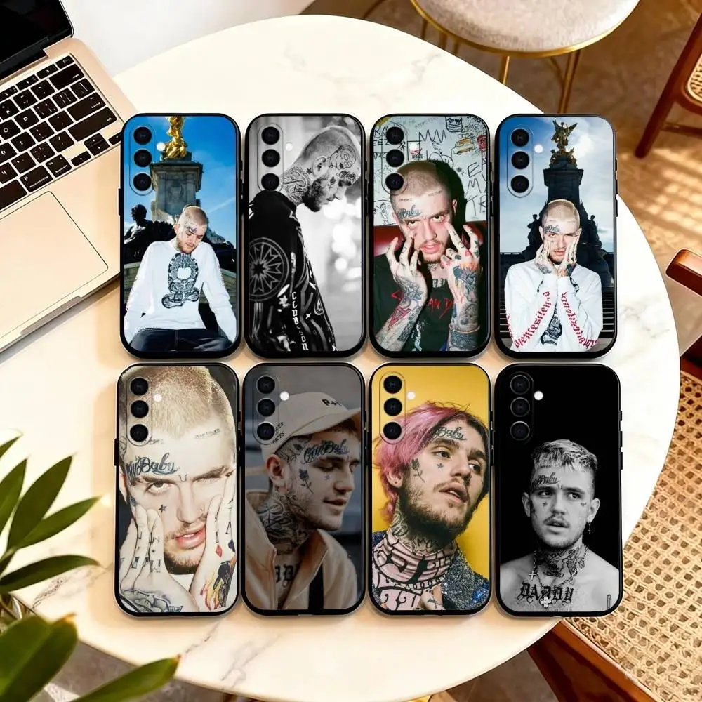 

Lil Peep Hellboy L-Love Rapper Phone Case For Samsung Galaxy A73,A72,A71,A70,A53,A52,A51,Others Soft Black Cover