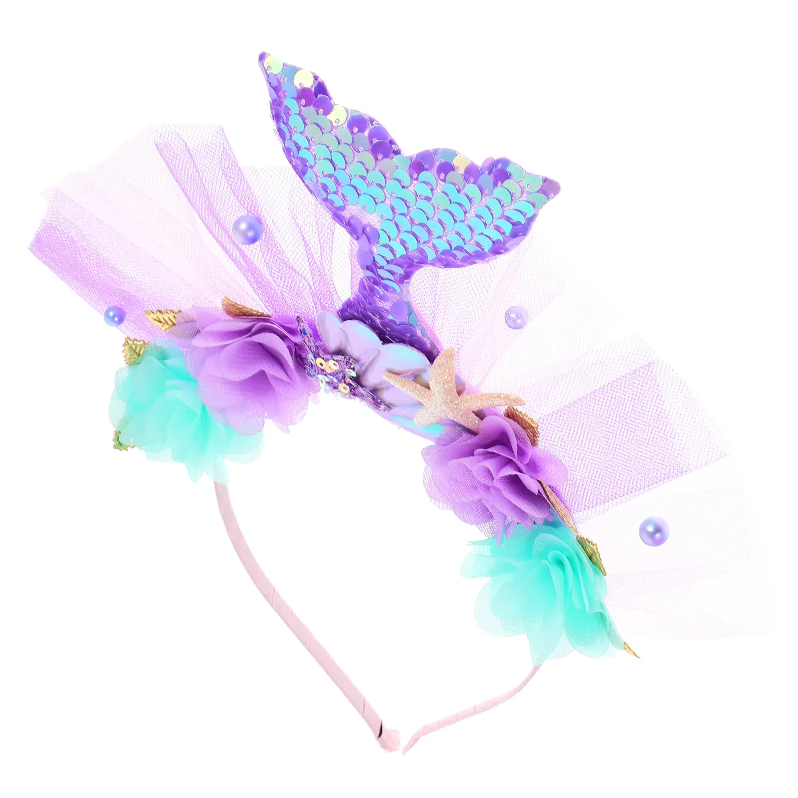 

Mermaid Headband Accessories Sequins Glitter Party Lovely Headdress Cosplay Hair Decor Beach Wedding Festival Comfortable