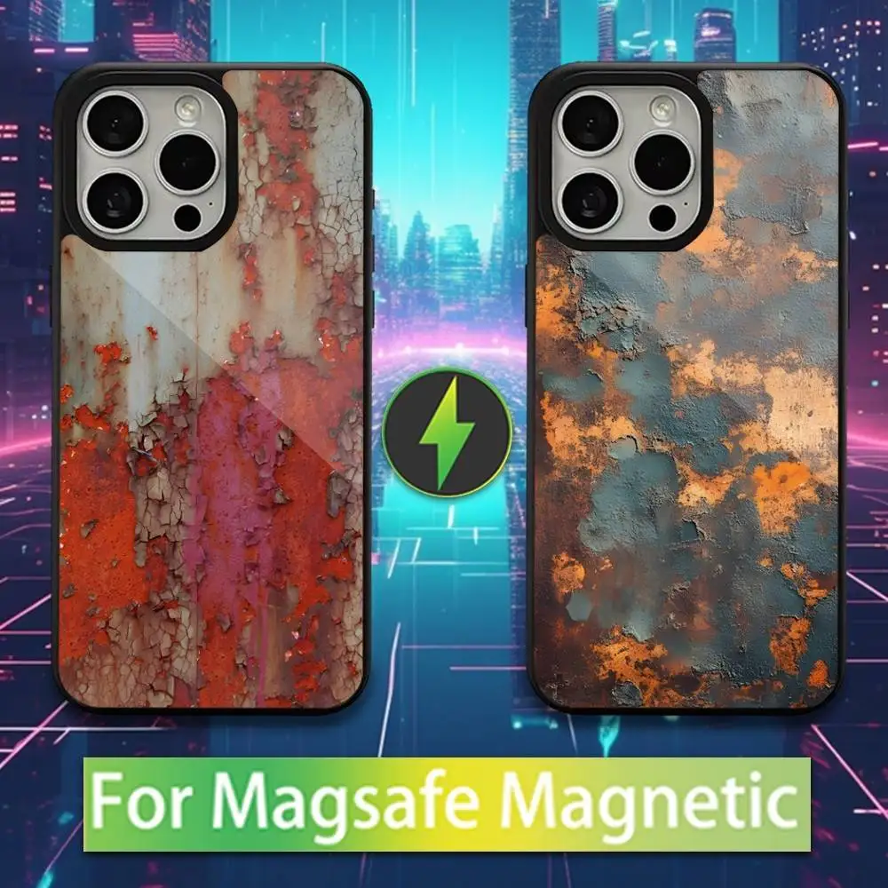 

Rusty Retro Industrial StyleCase For iPhone 16,15,17,14,13,12,11,Pro,Max,Plus,Mini,Magsafe,Magnetic Wireless Charging Case