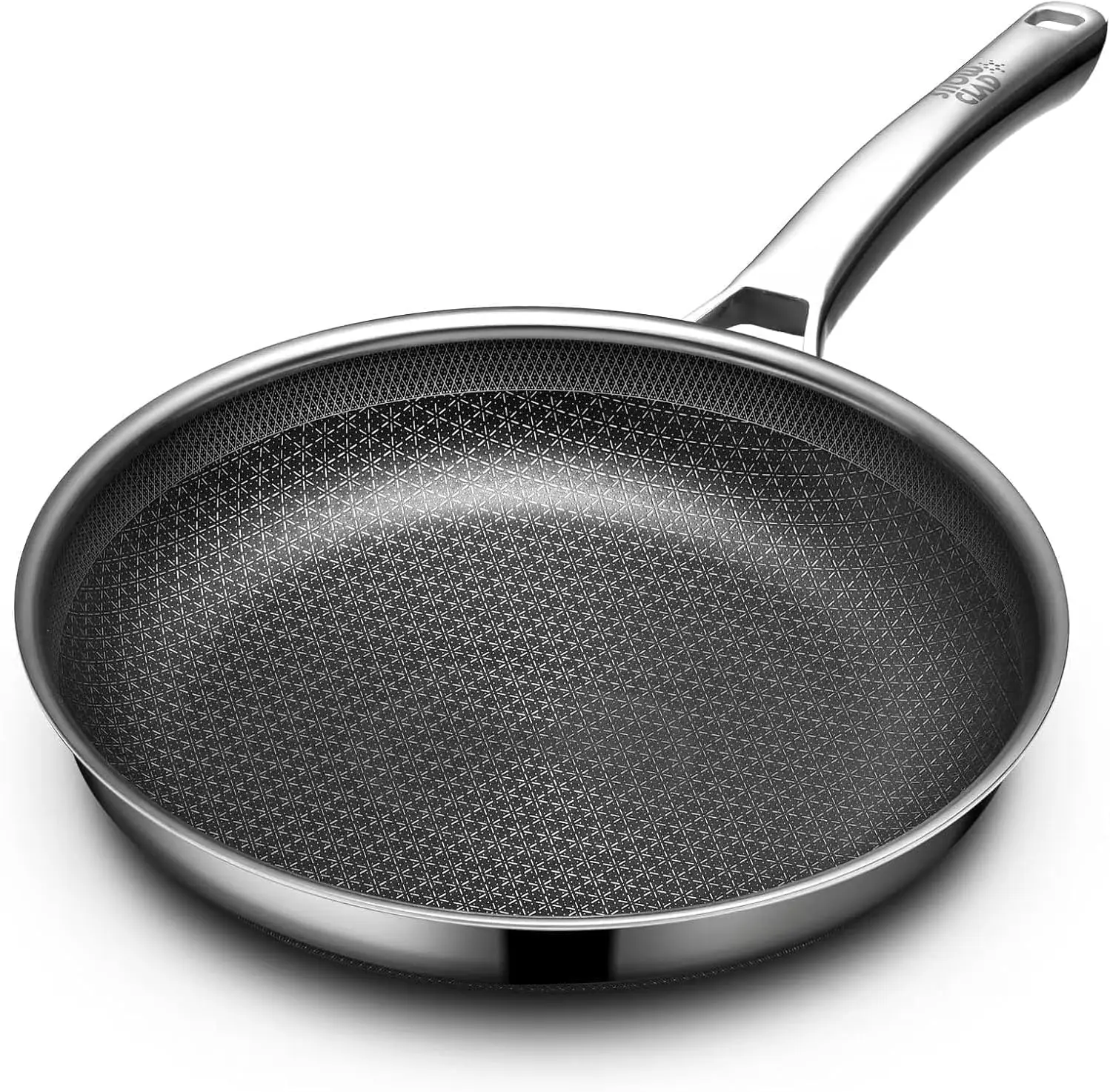 

12-Inch Non-Stick Frying Pan, Stainless Steel Skillet, Dishwasher/Oven Safe & Induction Compatible