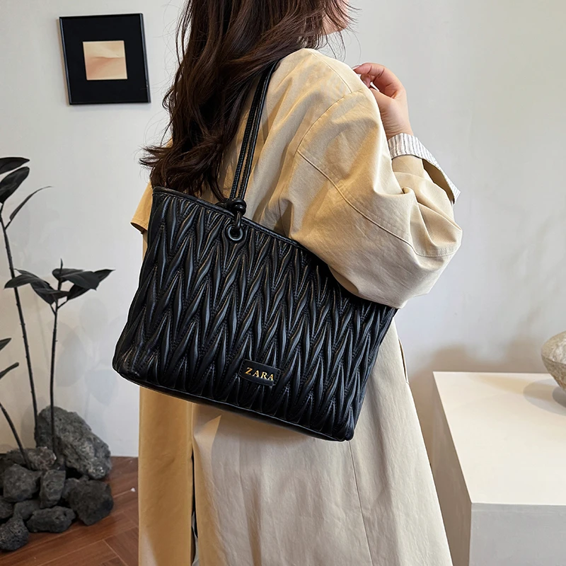 

Шикарная кожаная сумка через плечо в винтажном стиле для женщин, элегантная сумка на плечо, роскошная дизайнерская сумка-тоут