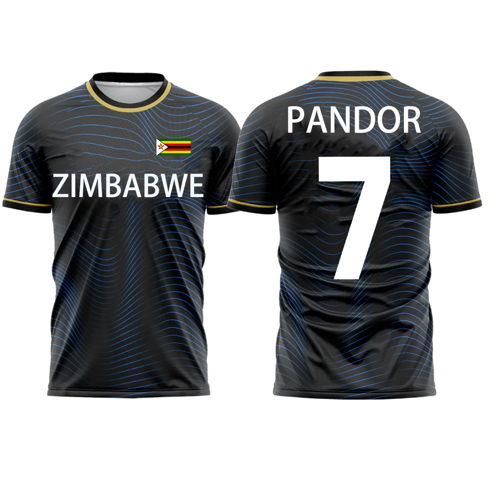 

Moto Summer New Arrival Men Custom Black Blue Pattern Soccer Jersey Oversized Men T-Shirt For Daily Outdoor Training Sportswear