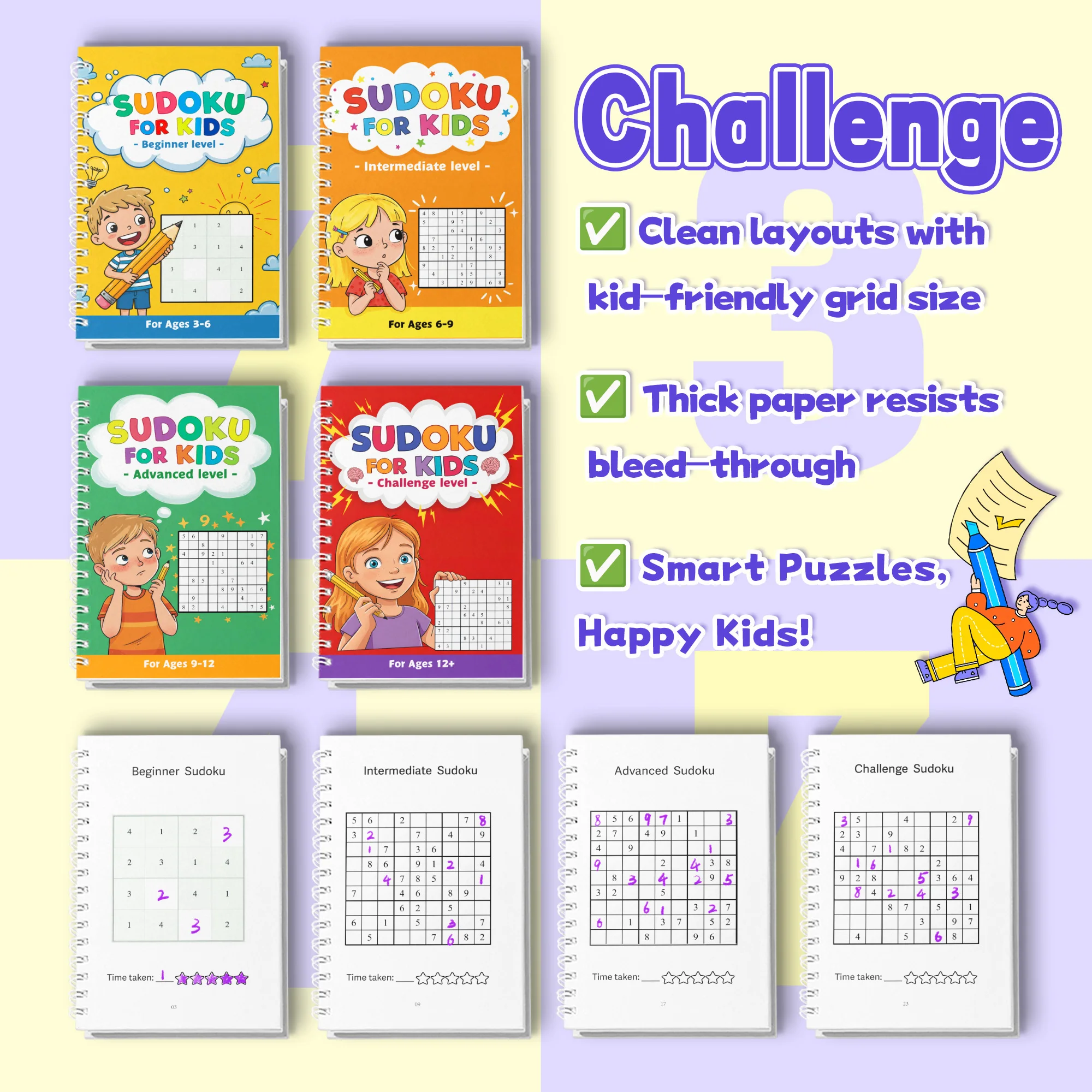 

Sudoku for Smart Kids | Fun Logic Puzzles to Improve Focus, Relax & Reduce Stress