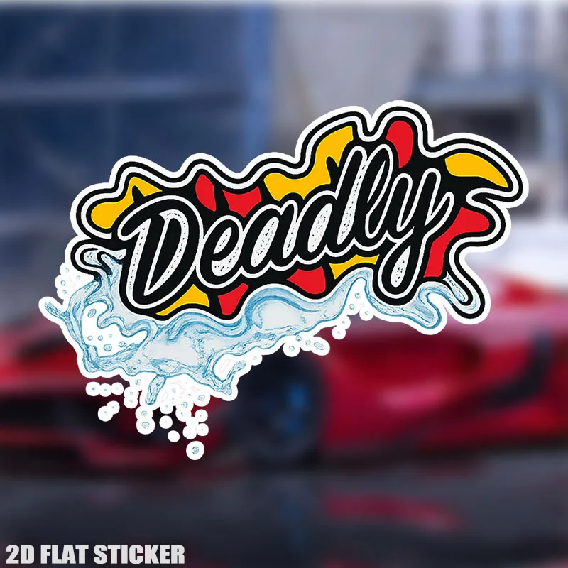 1pc a Vibrant Comic Pop Style Vinyl Decal Labeled 'Deadly' for Decorating Car Windows And Laptop Additions