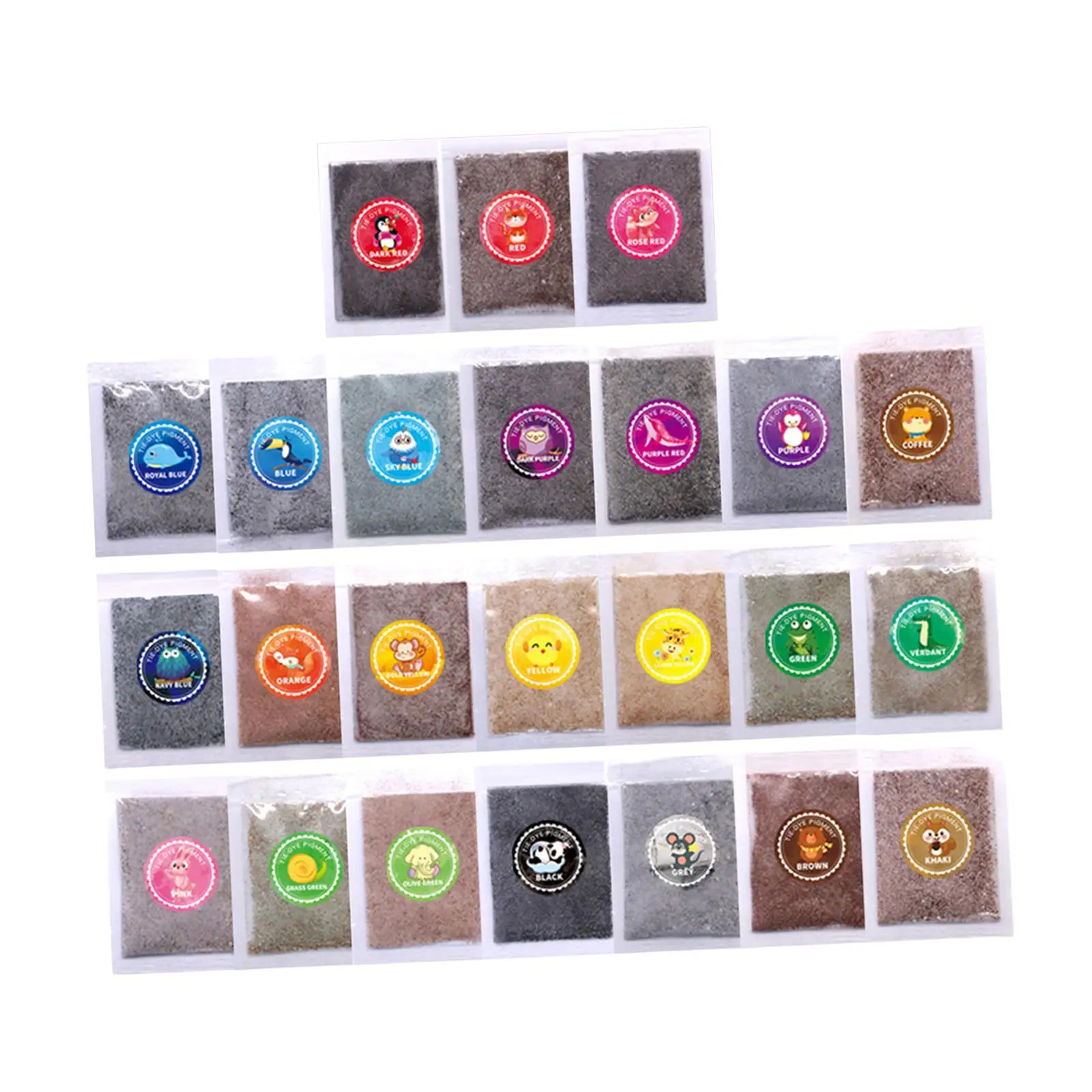 Tie Dye Powder Bulk Color Powder Packets for Craft for Children and Adults