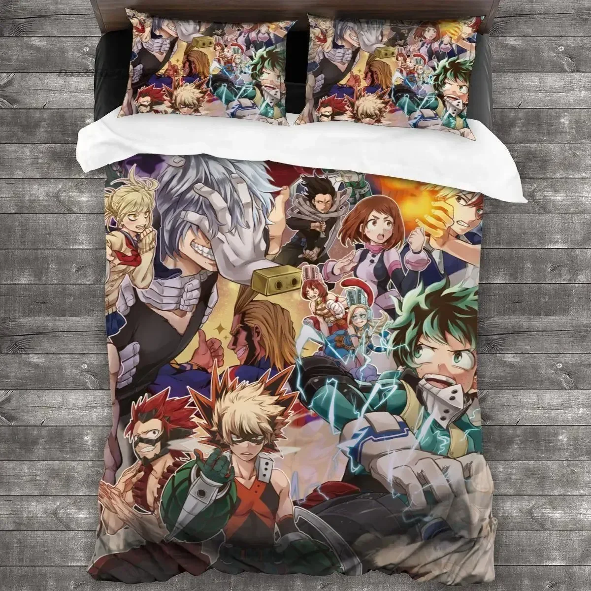 

3D Print Anime My Hero Academia Bedding Set Duvet Cover Sheet Printed Bed Set Pillowcase Full Queen King Size Comforter Bedroom