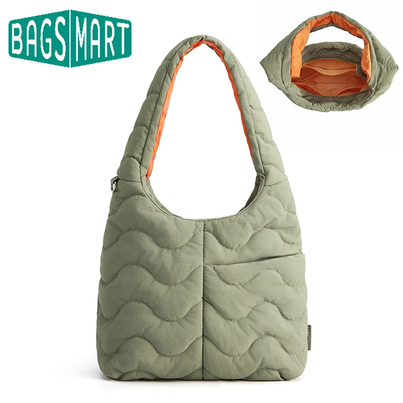 BAGSMART Damen-Umhängetaschen, mehrere Taschen, Damen-Reise-Shopper-Tasche, Damen-Geldbörsen, lässige Nylon-Hobos-Umhängetasche
