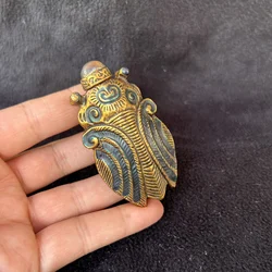 Retro Collection Gold Cicada Snuff Bottle Decorative Ornaments