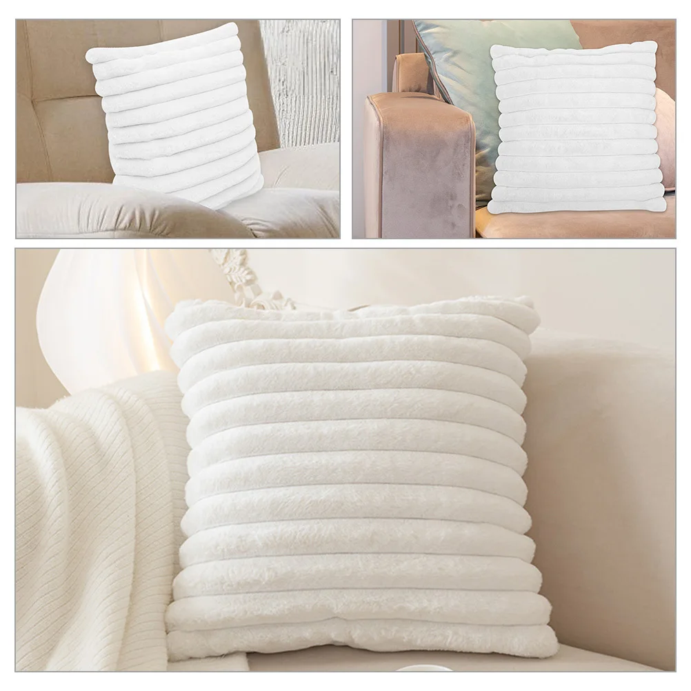 

2Pcs Soft Decorative Imitation Rabbit Hair Throw Pillow Covers Cushion Cases for Couch Sofa Home Decorative Pillow Covers