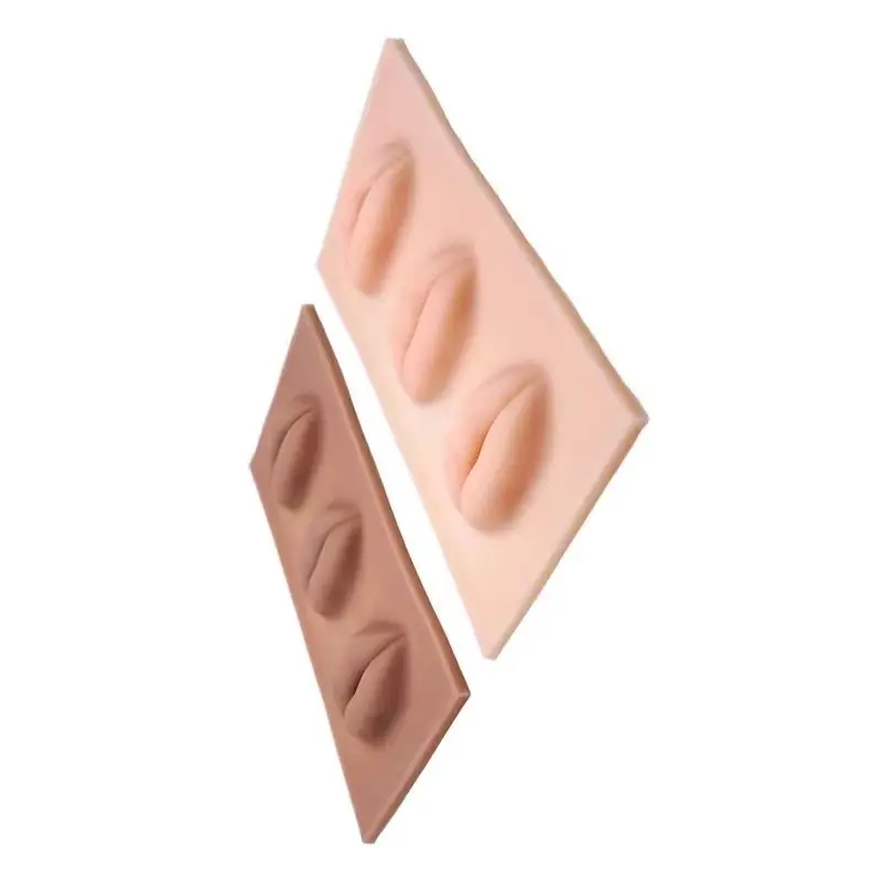 1pcs Tattoo Permanent Makeup Lip Coloring Practice Skin 3D Lip Model Latex With 3 Type Europe Lip Shape for Lip Blush Technique
