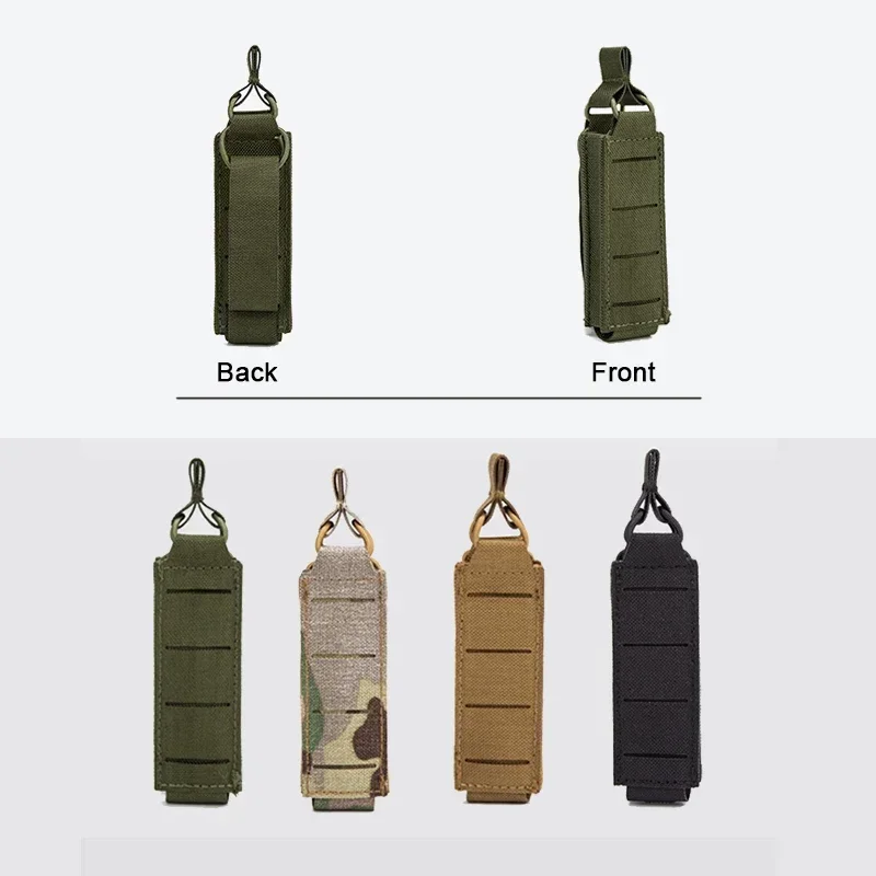 Nylon 9mm Magazine Pouch,Laser Cut LightWeight,Single,Molle System,Tactical Bag,Edc Pouches,Flashlight Bag,Hunting Accessories