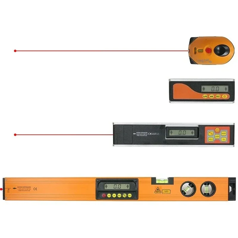 Level scale digital display slope measurement, level with laser point