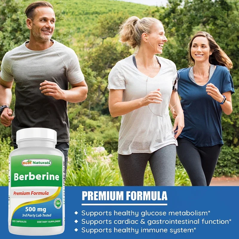 Best Naturals Berberine 500 mg 120 Capsules - Supports Immune, Cardiovascular and GI Function