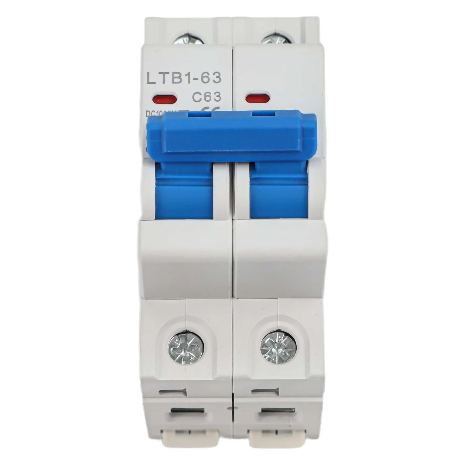 63A 2P DC Miniature Circuit Breaker Suitable for Solar PV with 1000V Rated Voltage Magnetic Quenching and 35mm DIN Rail Mount