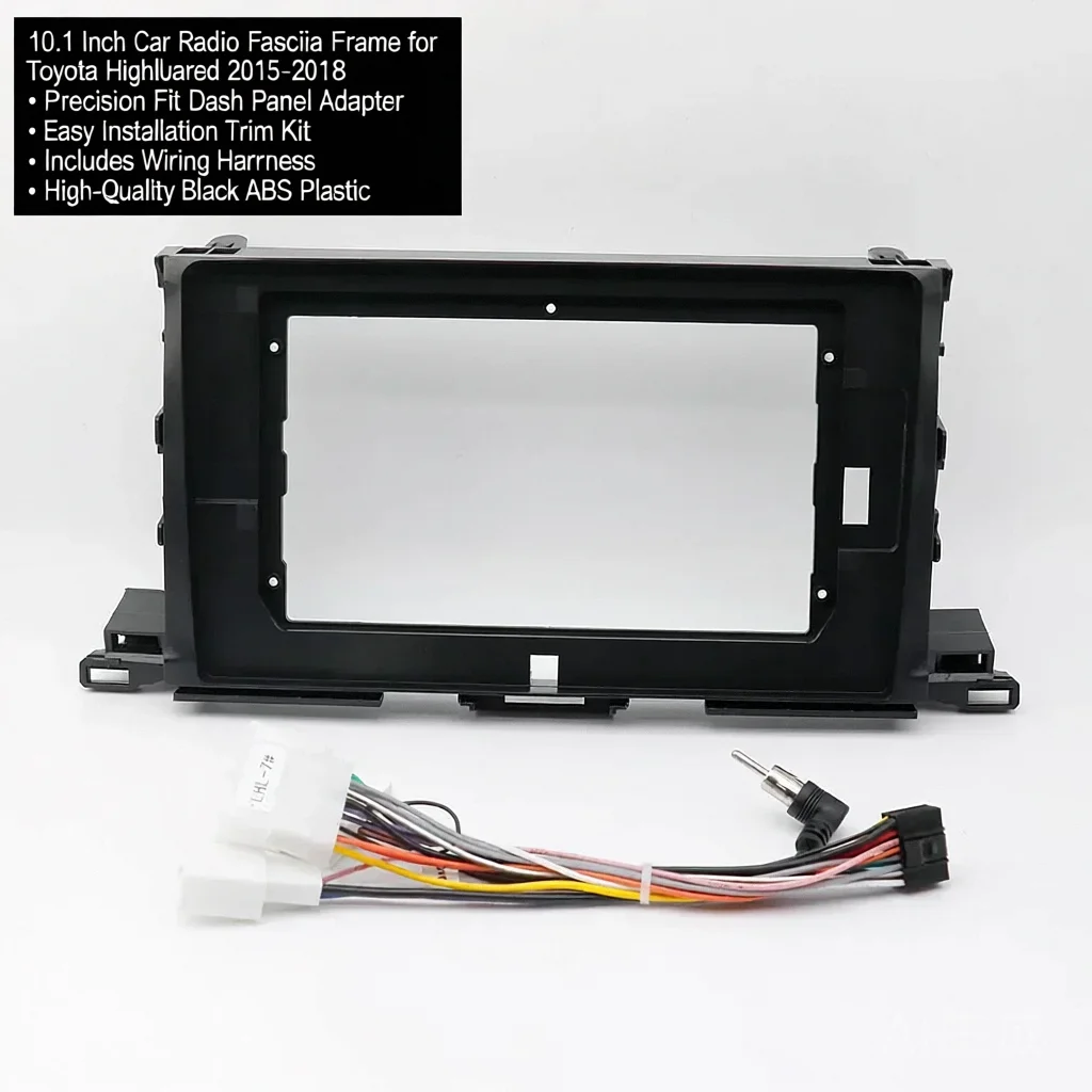 

10,1-дюймовая рамка для автомобильного радиоприемника для Toyota Highlander 2015-2018, адаптер для приборной панели, комплект отделки для установки