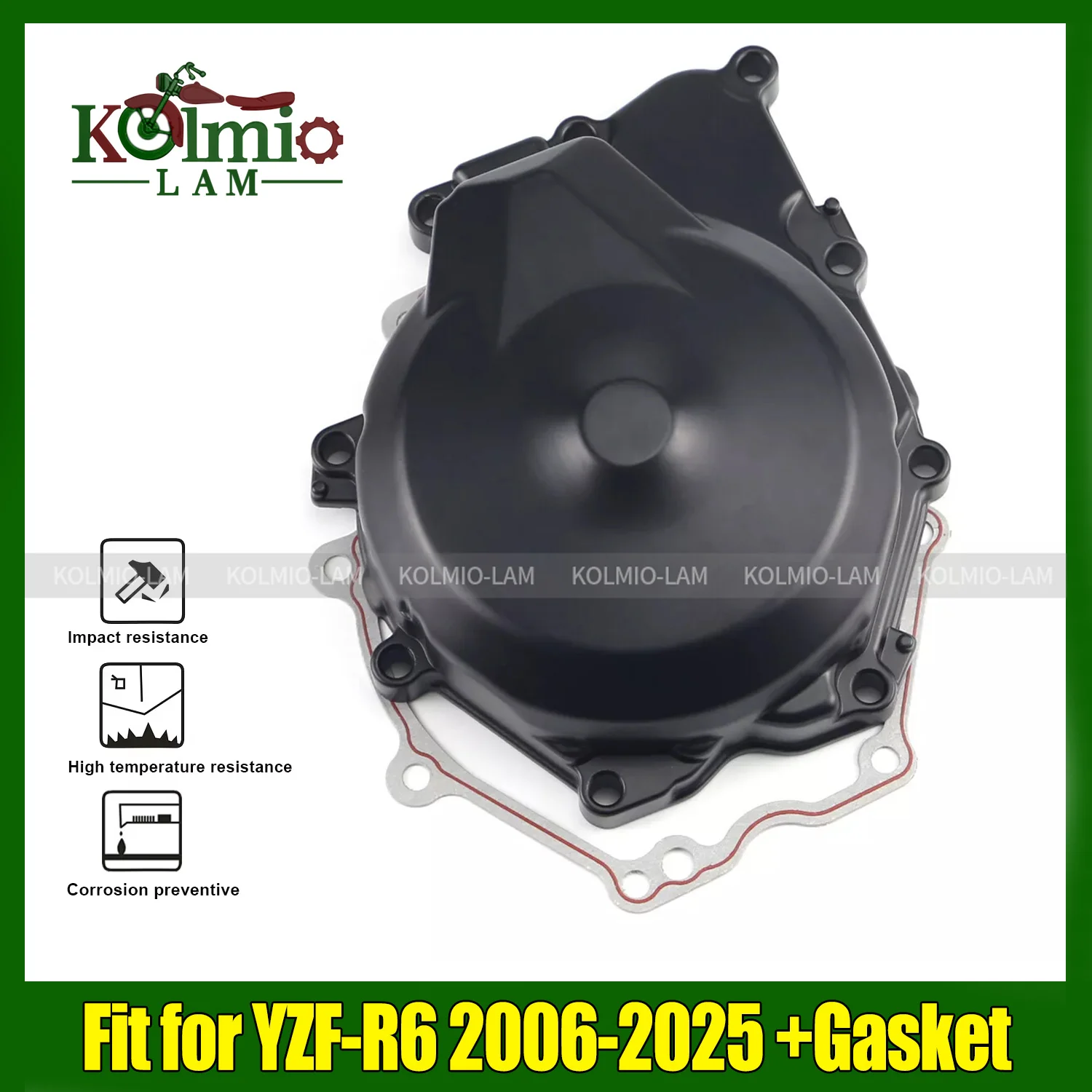 Fit For 2006 - 2025 YAMAHA YZF-R6 Motorcycle Left Engine Stator Cover YZF R6 Crankcase 2024 2023 2022 2021 2020 2019 2016 2017