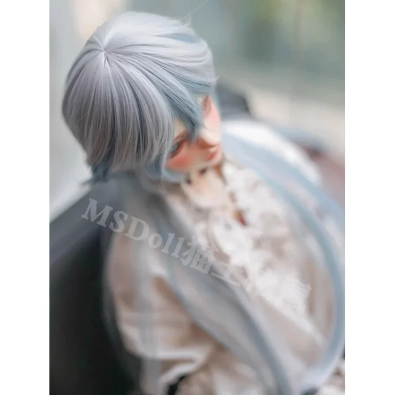 Parrucche per bambole BJD Capelli lunghi per 1/3 1/4 1/6 MSD MDD YOSD Accessori per capelli Parrucca sfumata per bambola nera (senza bambola)