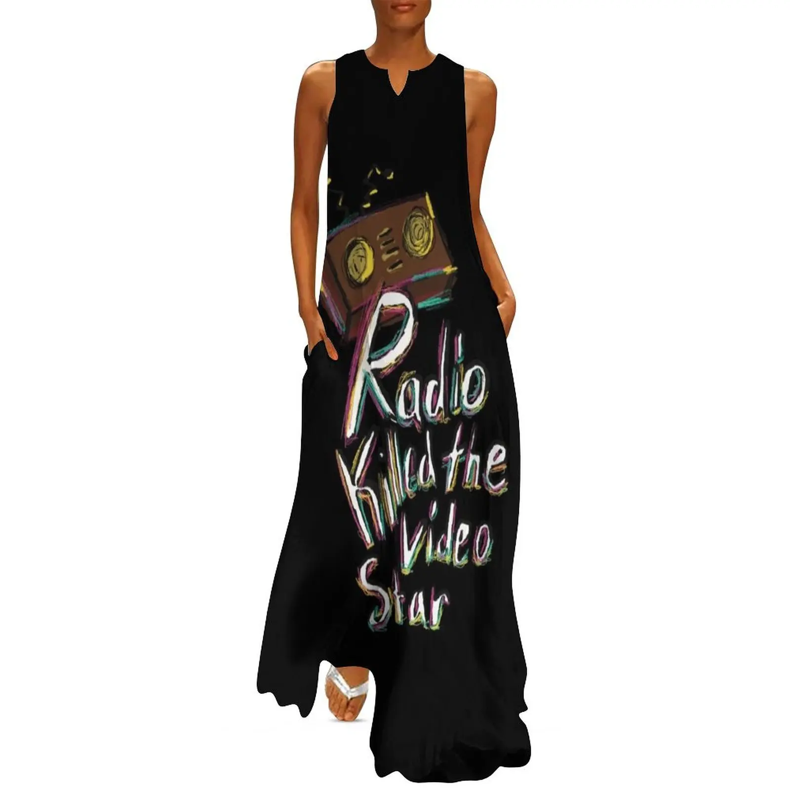 Radio Killed The Video Star Long Dress Dresses elegant dresses plus sizes elegant women's sets