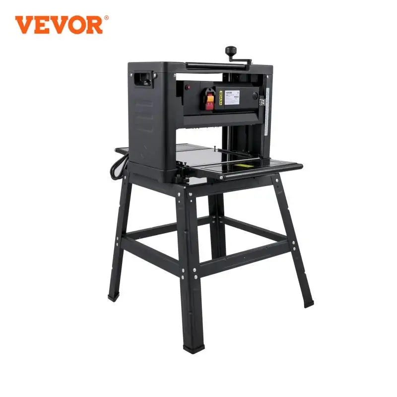 VEVOR 12 Inch Wood Planer 2000W Benchtop Thickness Portable Waterproof Dustproof Heavy Duty Woodworking with Stand HSS Blades