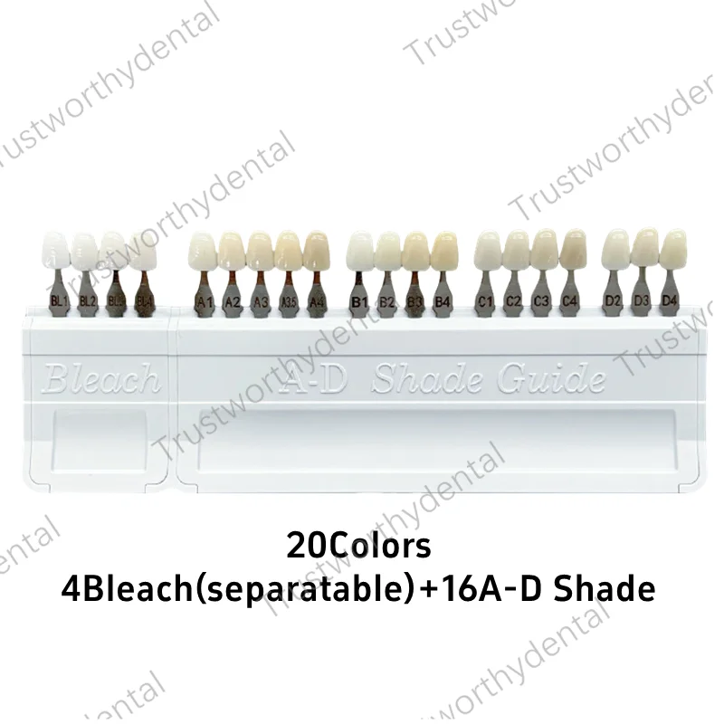 Dental Shade Guide Bleach A-D Colors Natural Die Material Colors Porcelain Teeth Universal Colors IPS Base onDIY Vi ta