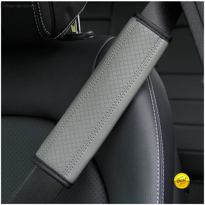 Car accessories seat belt PU Leather Safety Belt Shoulder Cover Breathable Protection Seat Belt Padding Pad Auto Interior Access
