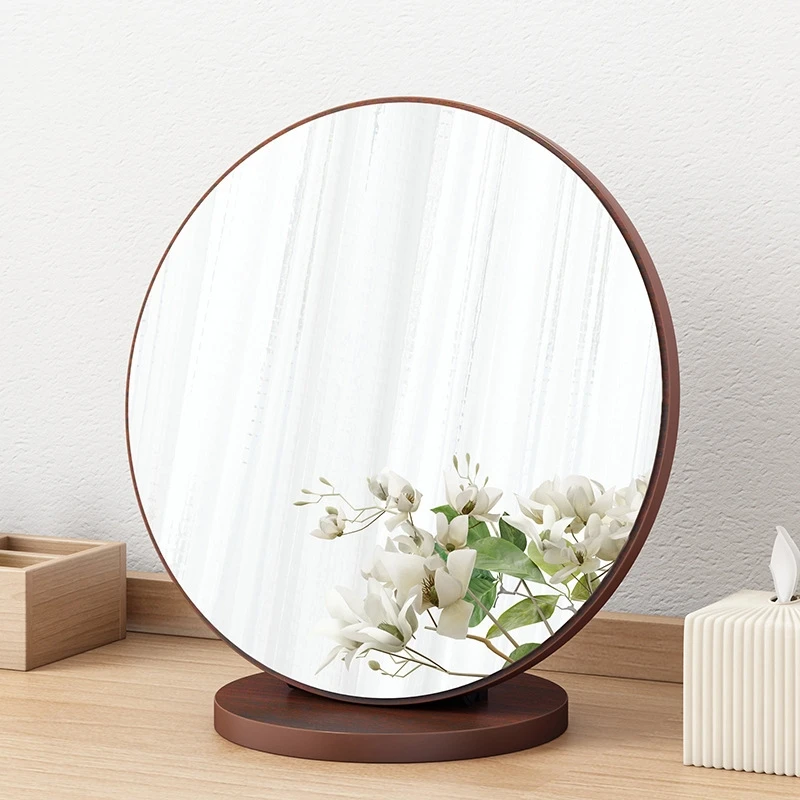 

Standing Tabletop Round Decorative Mirror Makeup Frame Vanity Small Aesthetic Mirror Bath Espelhos House Decoration YX50DM