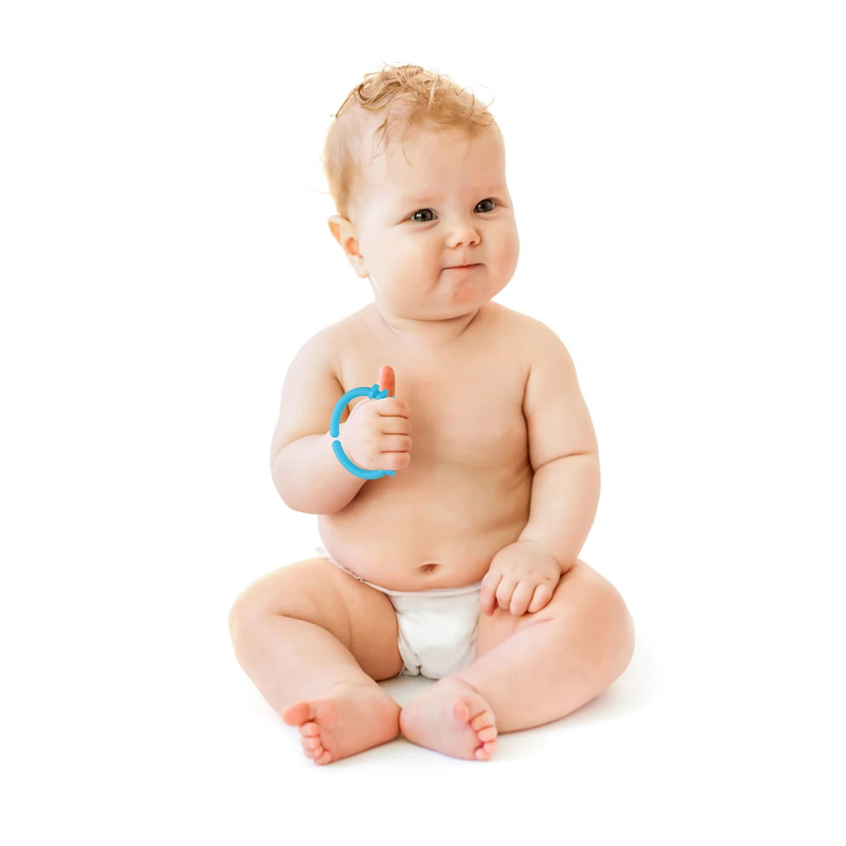 24 pçs bebê mordedor anéis carrinho de assento de carro chocalho links para 3 meses + recém-nascido infantil dentição atividade jogar