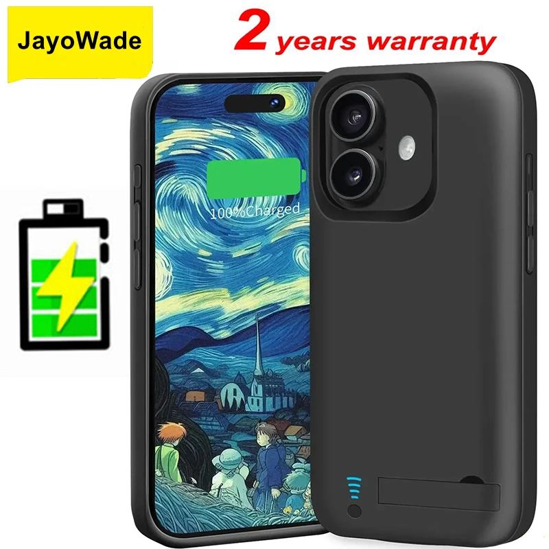 

10000Mah Battery Charger Case for IPhone 16 Plus Power Bank Rechargeable Extended Battery Charging Cover Batterie Externe 16Plus