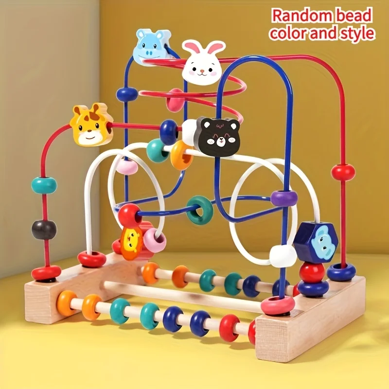 Interactive Bead Puzzle for Infants & Toddlers - An Educational Toy To Explore The World and Develop Hand-Eye Coordination