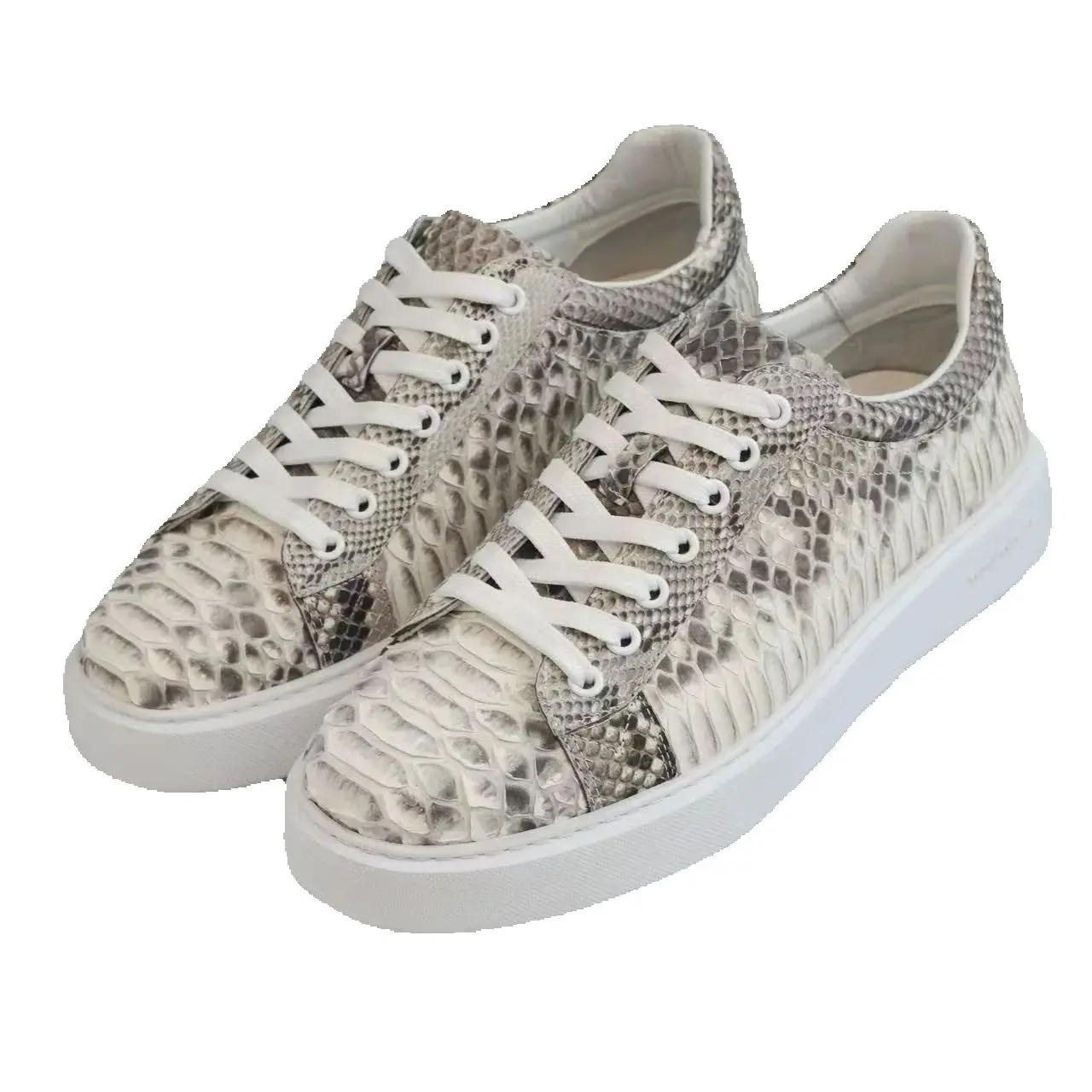

2026 new arrival Fashion Python skin causal shoes men,male Genuine leather sneakers pdd545