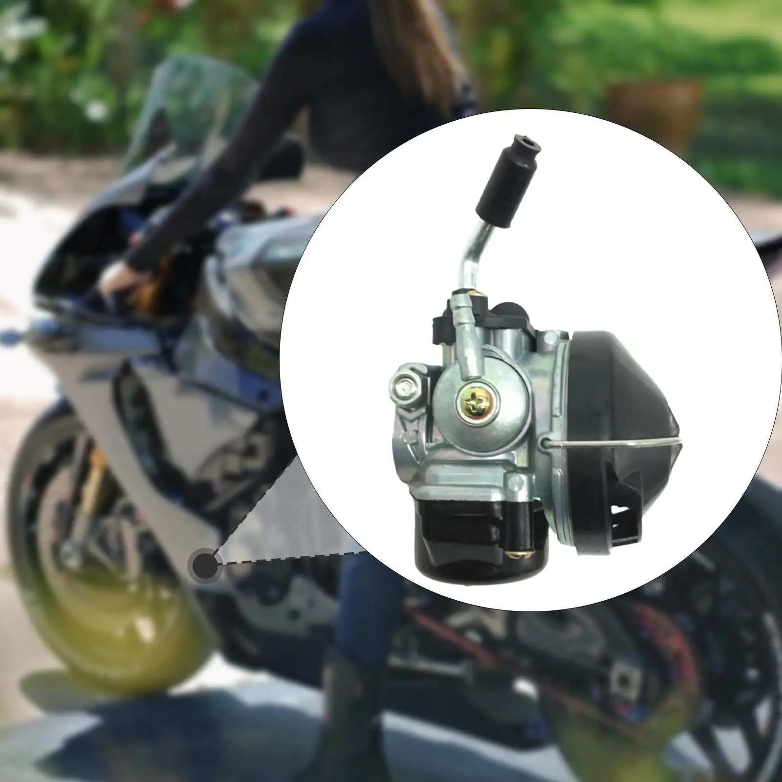 

Carburetor Easy to Install Lightweight High Performance Repair Parts Metal Motorcycle Accessory Replacement for 80cc 49cc