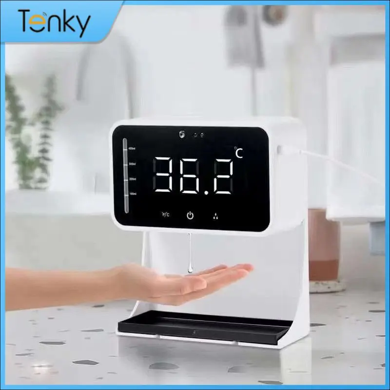 Automatic Soap Dispenzer Infrared Washing Hands Free Hand Sanitizer Sensor Thermometer All-in-one Measuring Machine Home Tools