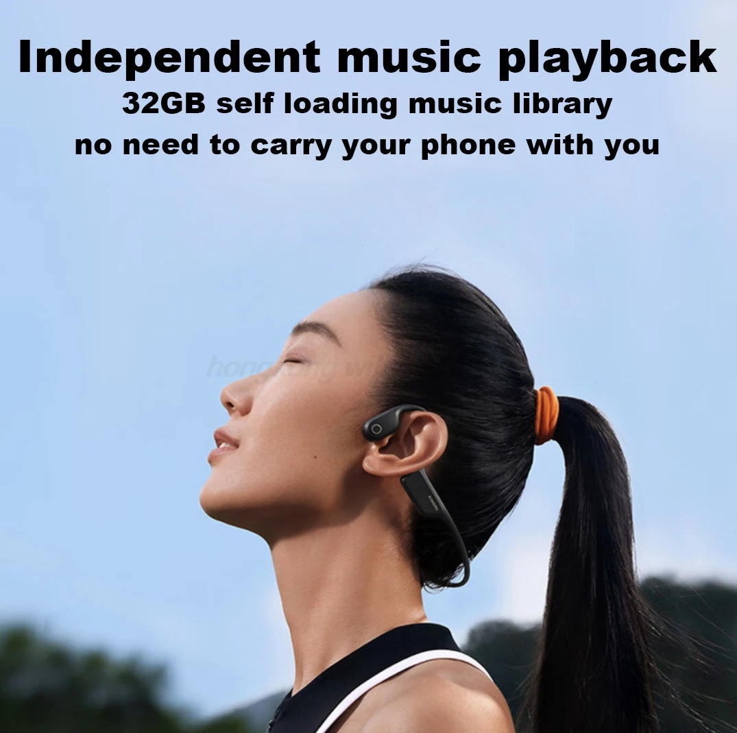 Xiaomi-auriculares de conducción ósea, inalámbricos, deportivos, 32GB, memoria grande, IP68, resistente al agua, para nadar y correr