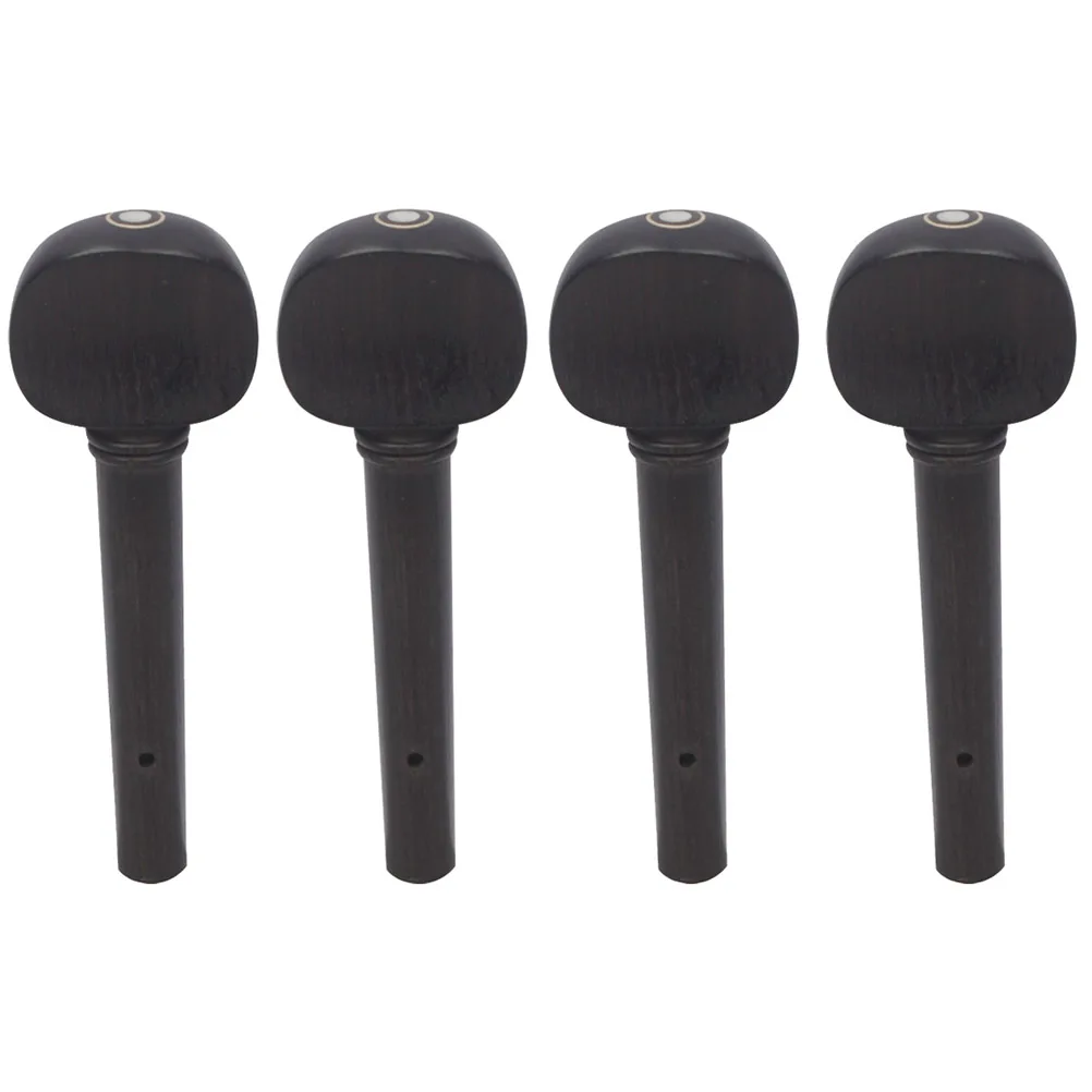 

4 PCS Violin Tuning Pegs Ebony Wood Replacement Parts Accessories String Instrument Fiddler Spine Components Decorative