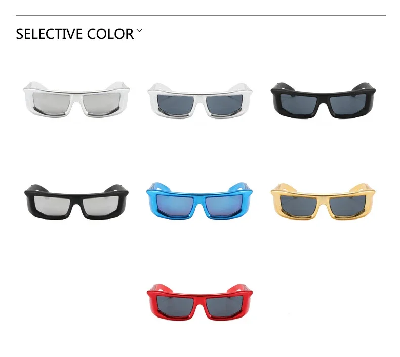 WINFUL Neue Y2k Wrap-Around Herren-Sonnenbrille mit Metallrand Outdoor-Sport Damen-Shades Trendiges Markendesign Vintage UV400 Brillen – Detail 5