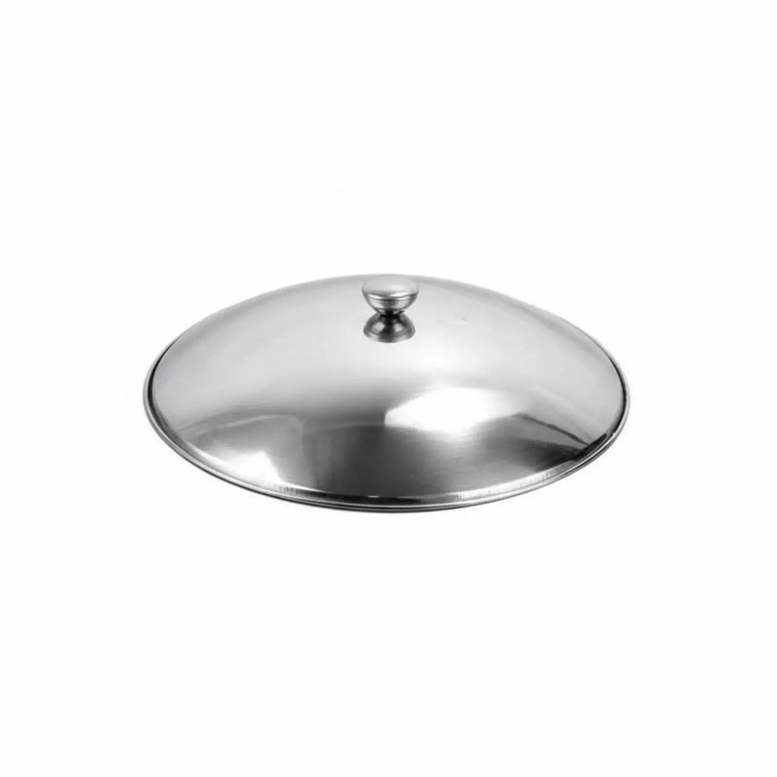 Stainless Steel Pot Lid Heavy Duty Chafing Dish Cover Sturdy Domed Wok Lid for