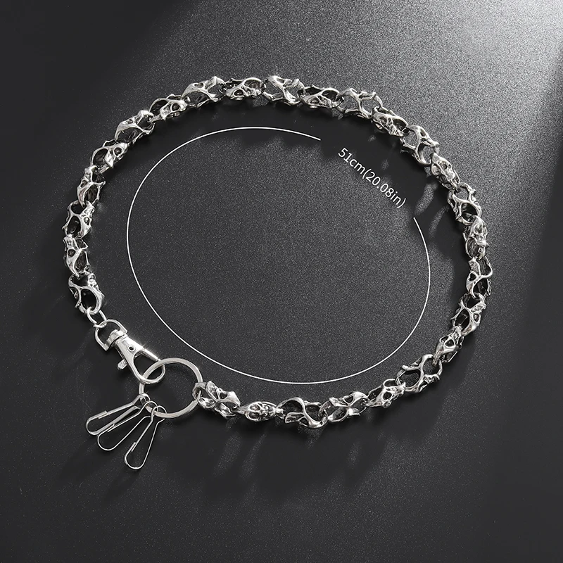 Personality Punk Cool Skull Pants Chain Keychain Waist Chain Men\\\\\\\\\\\\\'s Motorcycle Biker Rider Hip Hop Rock Jewelry Accessories